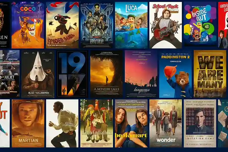 Coleção moderna de filmes e séries em destaque